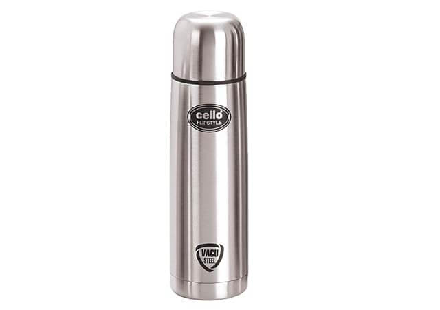 Cello Flip Style Stainless Steel Flask with Thermal Jacket
