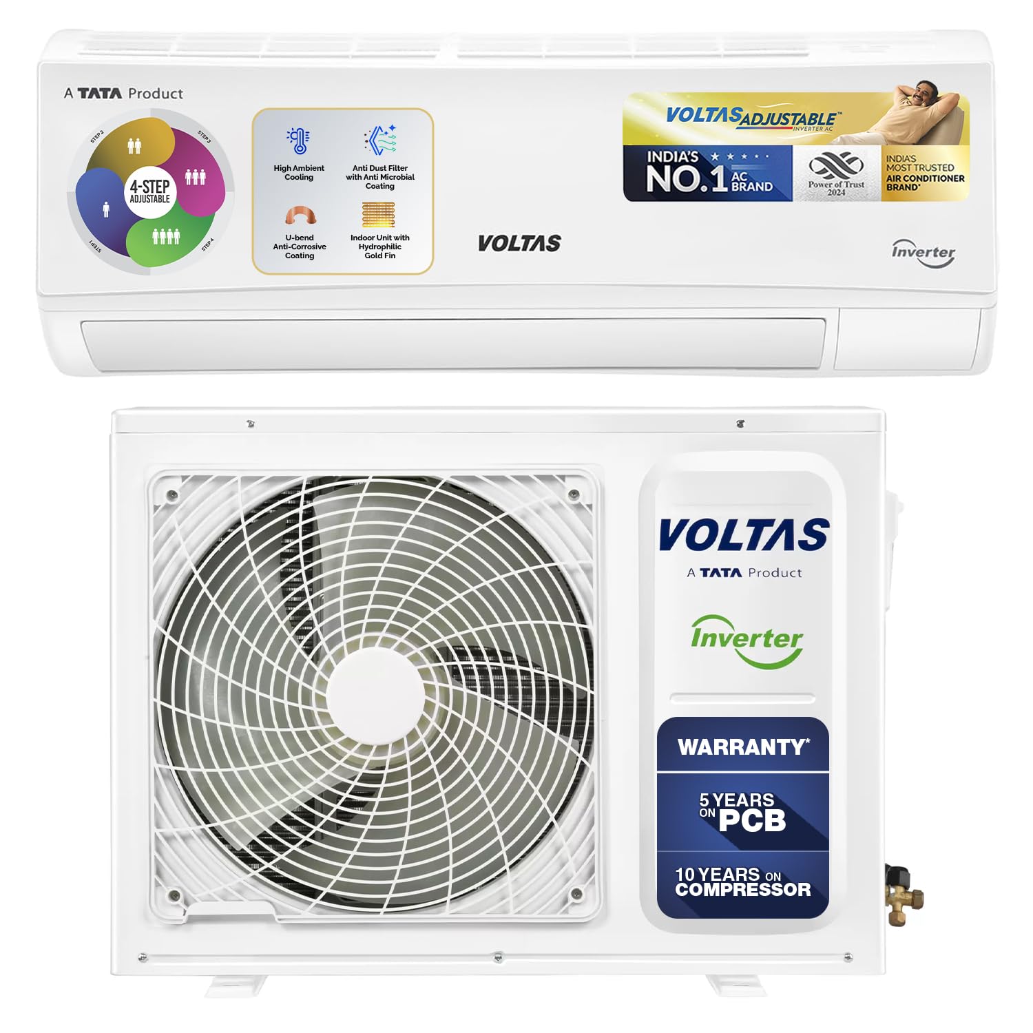Voltas 1.5 ton 3 Star Inverter Split AC