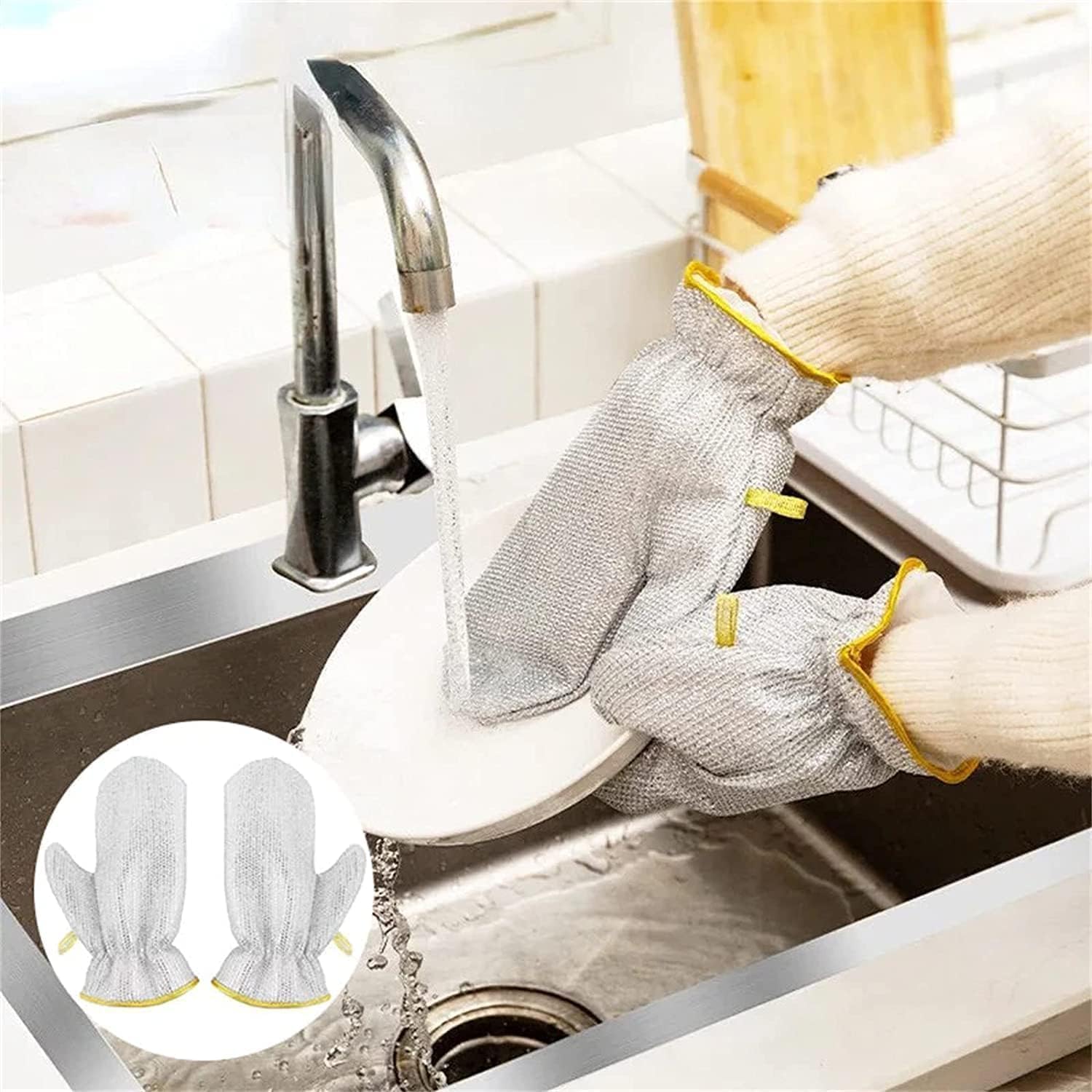 Stainless Steel Scrubber Gloves
