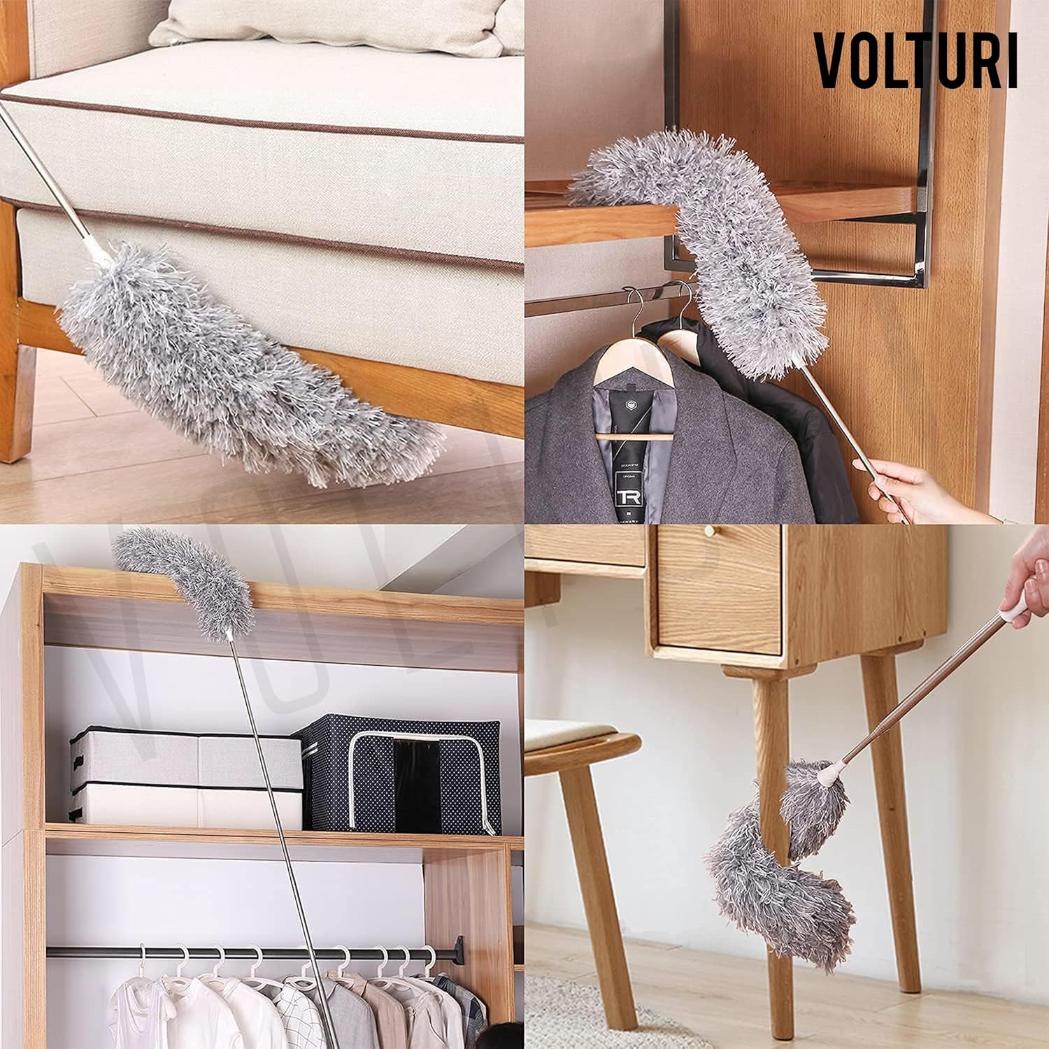 Expandable Pole Handle Washable Duster